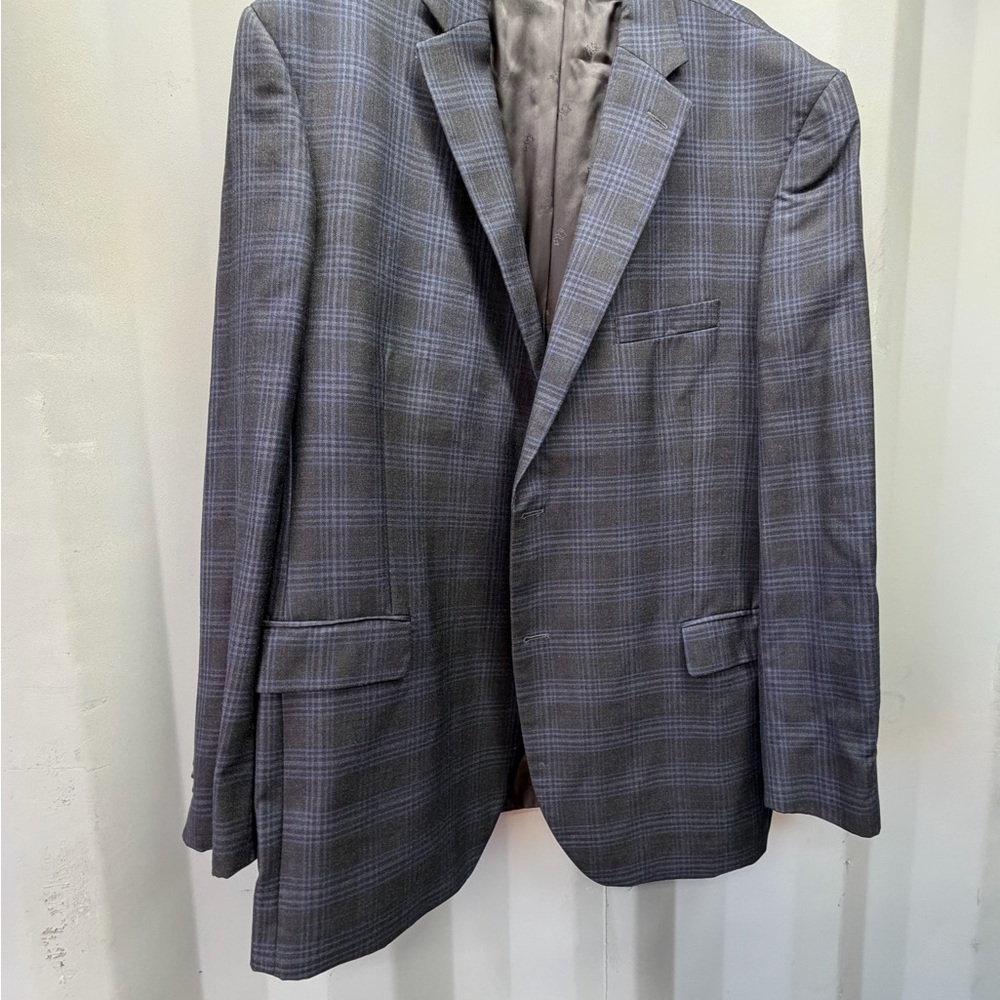 Jos. A. Bank Charcoal Checkered Blazer